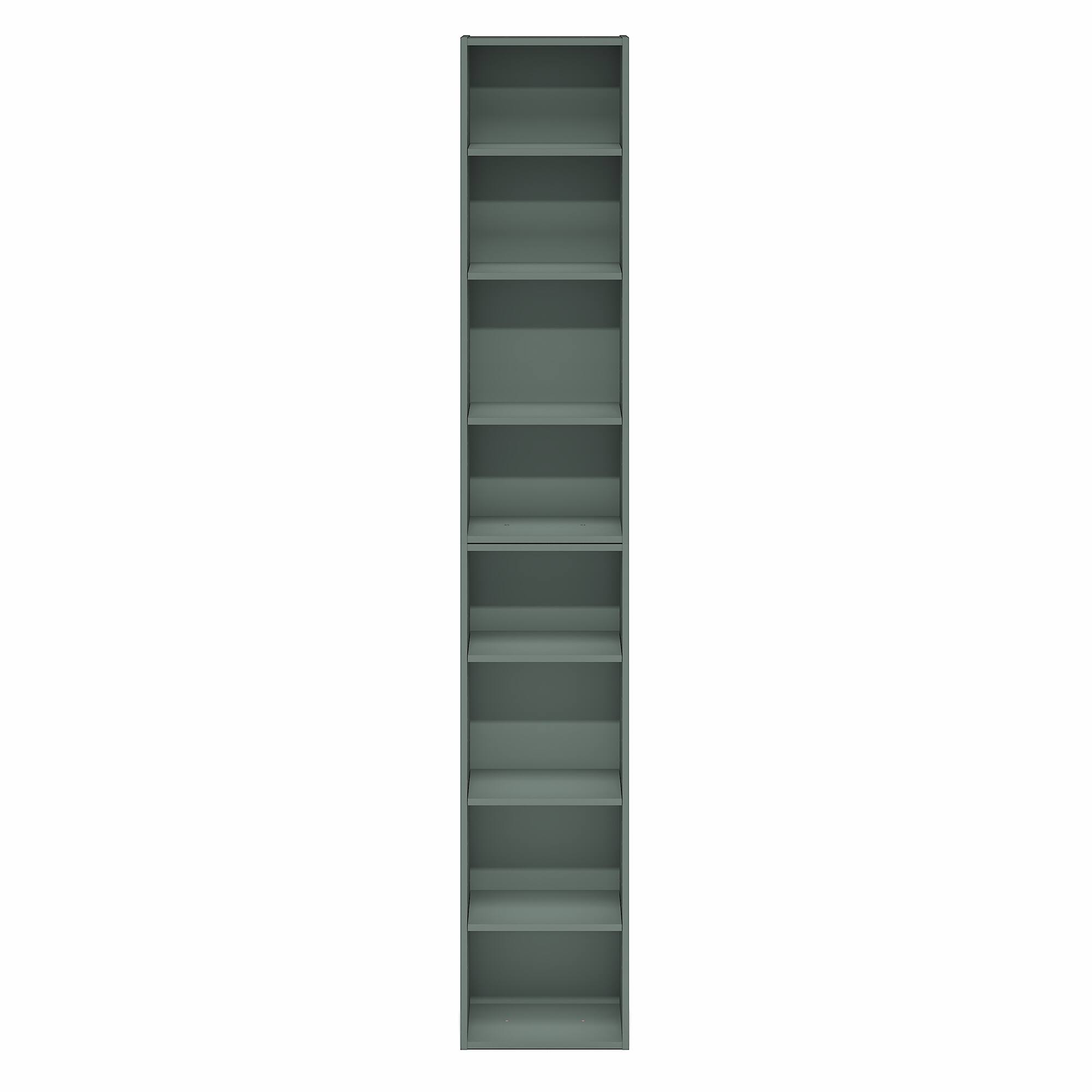 Alt View 6. Furinno - PASIR Book Shelf, 8-Tier Separable Tall Bookshelf, Stackable Bookcase with Adjustable Open Shelf, 9.3 x 11.8 x 70.9 - Sage Green.
