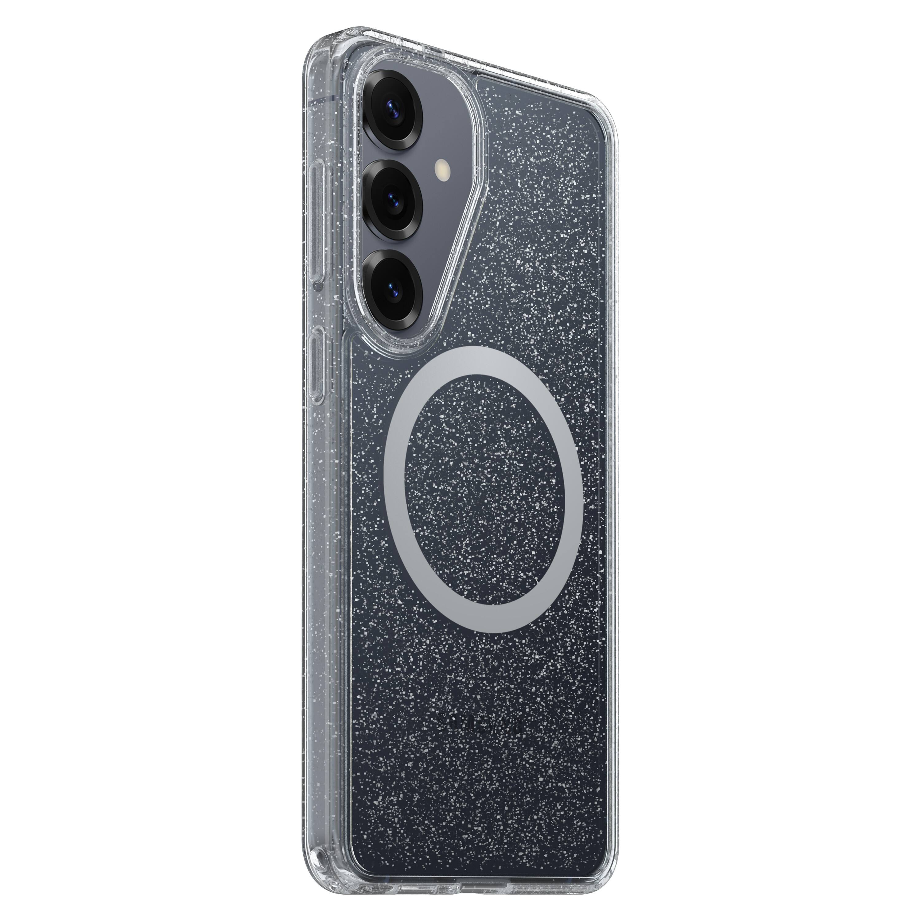 Left. OtterBox - Symmetry Series Hard Shell for Samsung Galaxy S26+ - Silver.