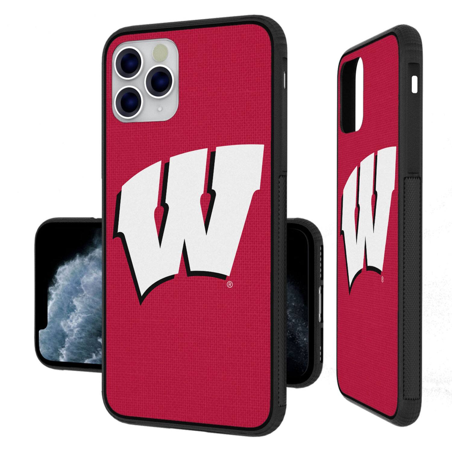 Alt View 2. Keyscaper - Wisconsin Badgers iPhone Solid Design Bump Case - 13 Pro - Multicolor.