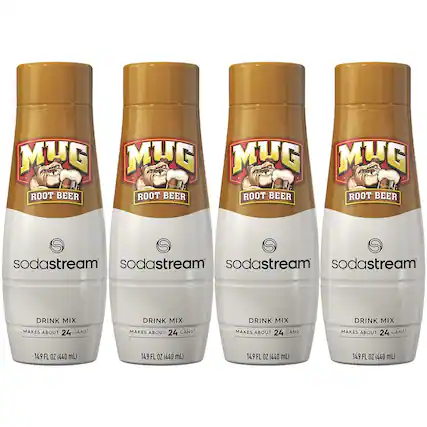 Mug Mug Mug Mug Root Beer Root Beer Root Beer Root Beer SodaStream SodaStream SodaStream SodaStream Drink Mix Makes About 24 Cans Drink Mix Makes About 24 Cans Drink Mix Makes About 24 Cans 14.9 FL OZ (440 mL) 14.9 FL OZ (440 mL) 14.9 FL OZ (440 mL) 14.9 FL OZ (440 mL)