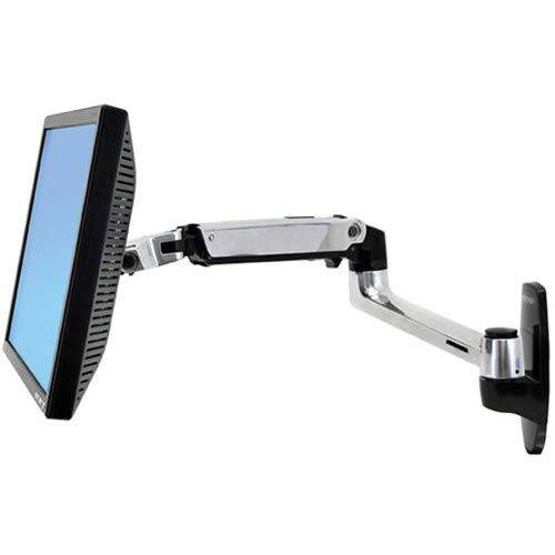 Back. Dell - Dell P2418HZm 23.8" IPS Monitor with HDMI Cable and Ergotron 45-243-026 LX Wall Mount LCD Arm - Monitor W/ Ergotron Wall Mount Arm.