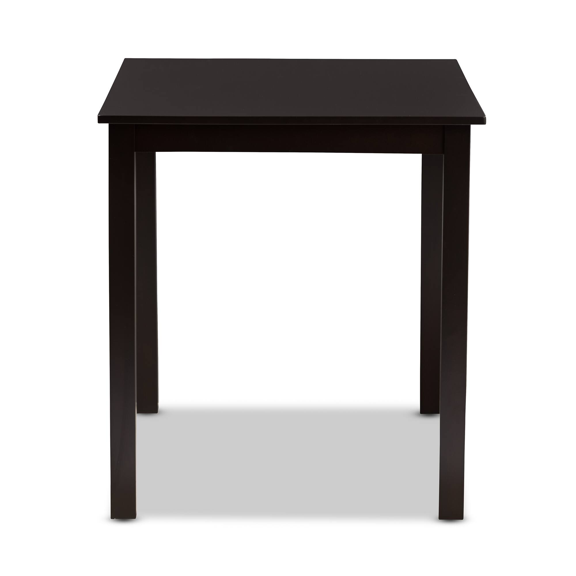Left. Baxton Studio - Eveline Modern Finished Wood 43-Inch Dining Table - Espresso Brown.