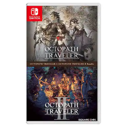 NINTENDO SWITCH
OCTOPATH TRAVELER
TRAVELER + OCTOPATH TRAVELER II Bundle
OCTOPATH TRAVELER II
SQUARE ENIX - T (Teen 13+)