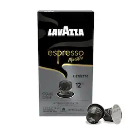 Lavazza - Espresso Maestro Ristretto Aluminum Capsules Compatible with Nespresso* Original Machines, Dark Roast, 30 Ct