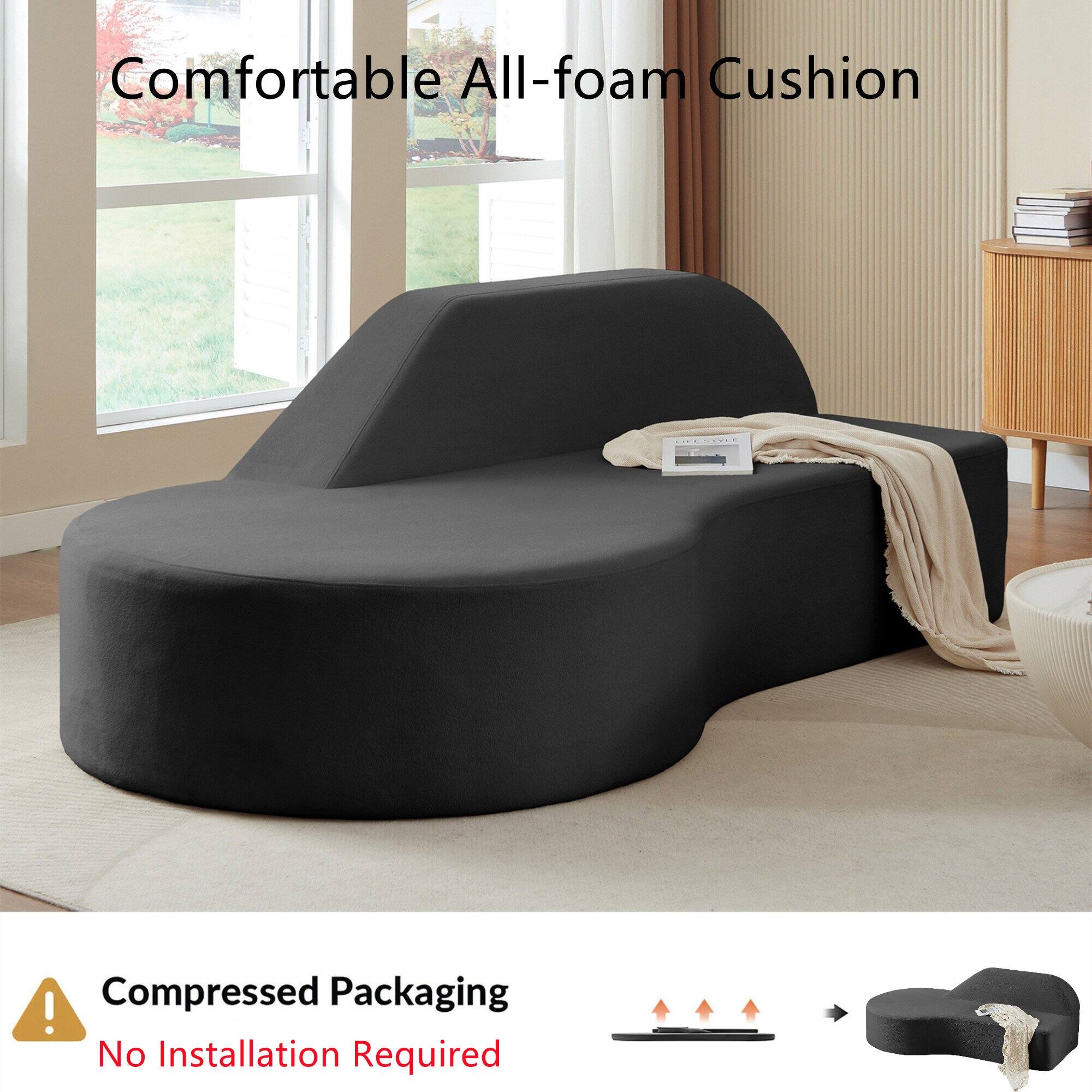 Comfortable All-foam Cushion

Compressed Packaging
No Installation Required