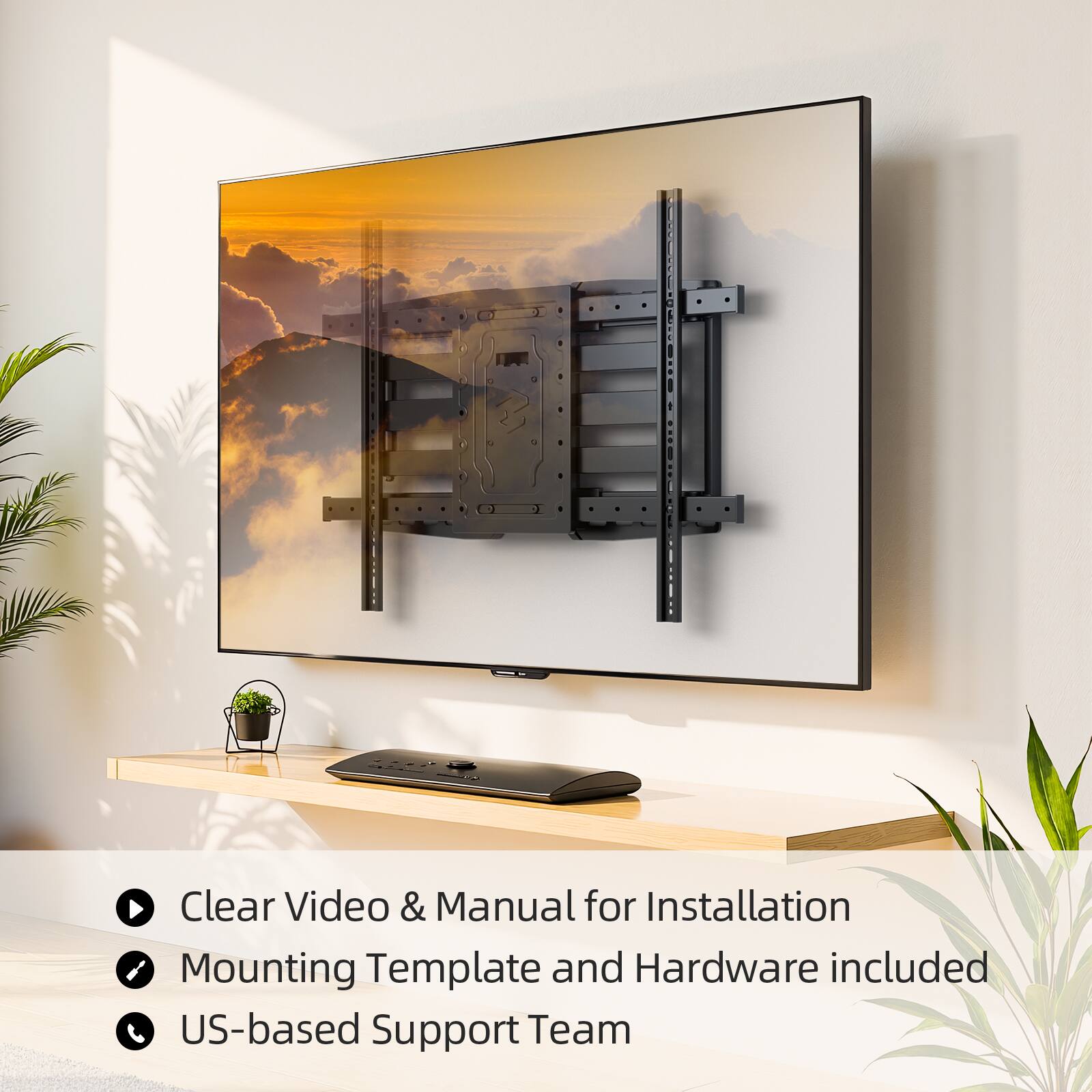 Clear Video & Manual for Installation, Mounting Template and Hardware included, US-based Support Team