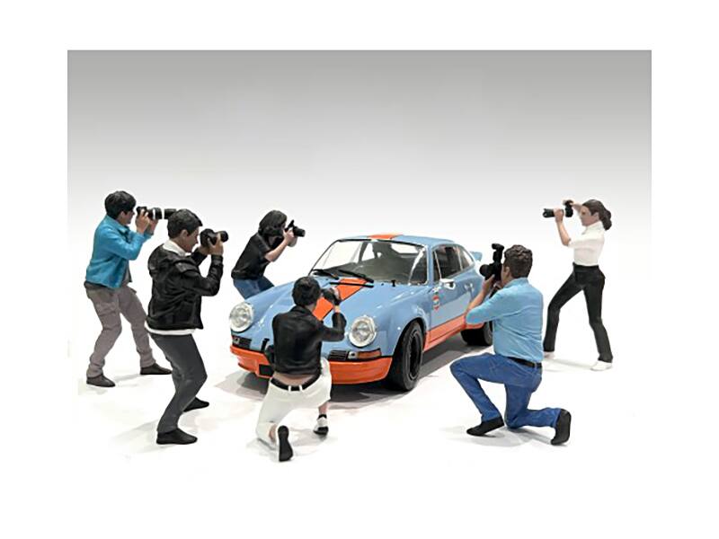 Alt View 1. American Diorama - "Photographers" 6 piece Figure Set for 1/18 Scale Models by American Diorama.