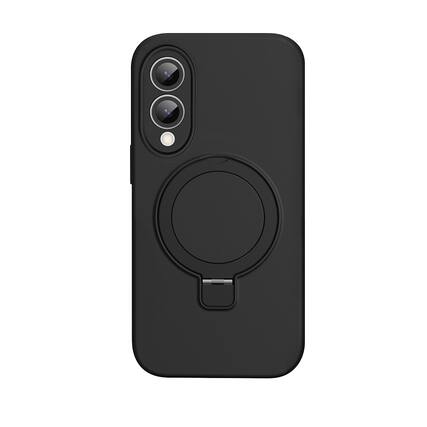 Front. SaharaCase - Venture Series Silicone Kickstand Case for Samsung Galaxy S25 Edge - Scorpion Black.