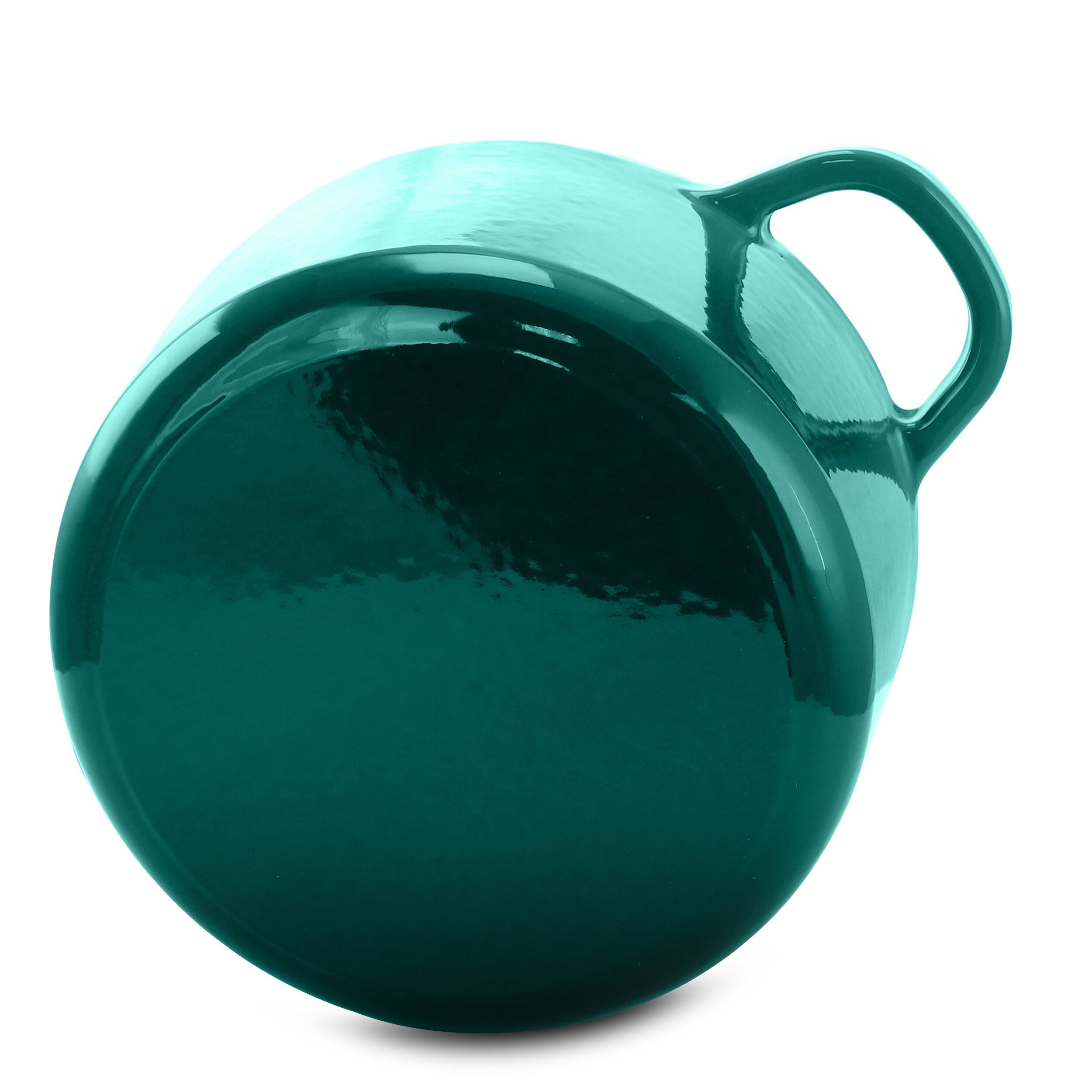 Alt View 1. Crock-Pot - Crock-pot Artisan 3 Quart Enameled Cast Iron Casserole with Lid in Gradient Teal - Gradient Teal.