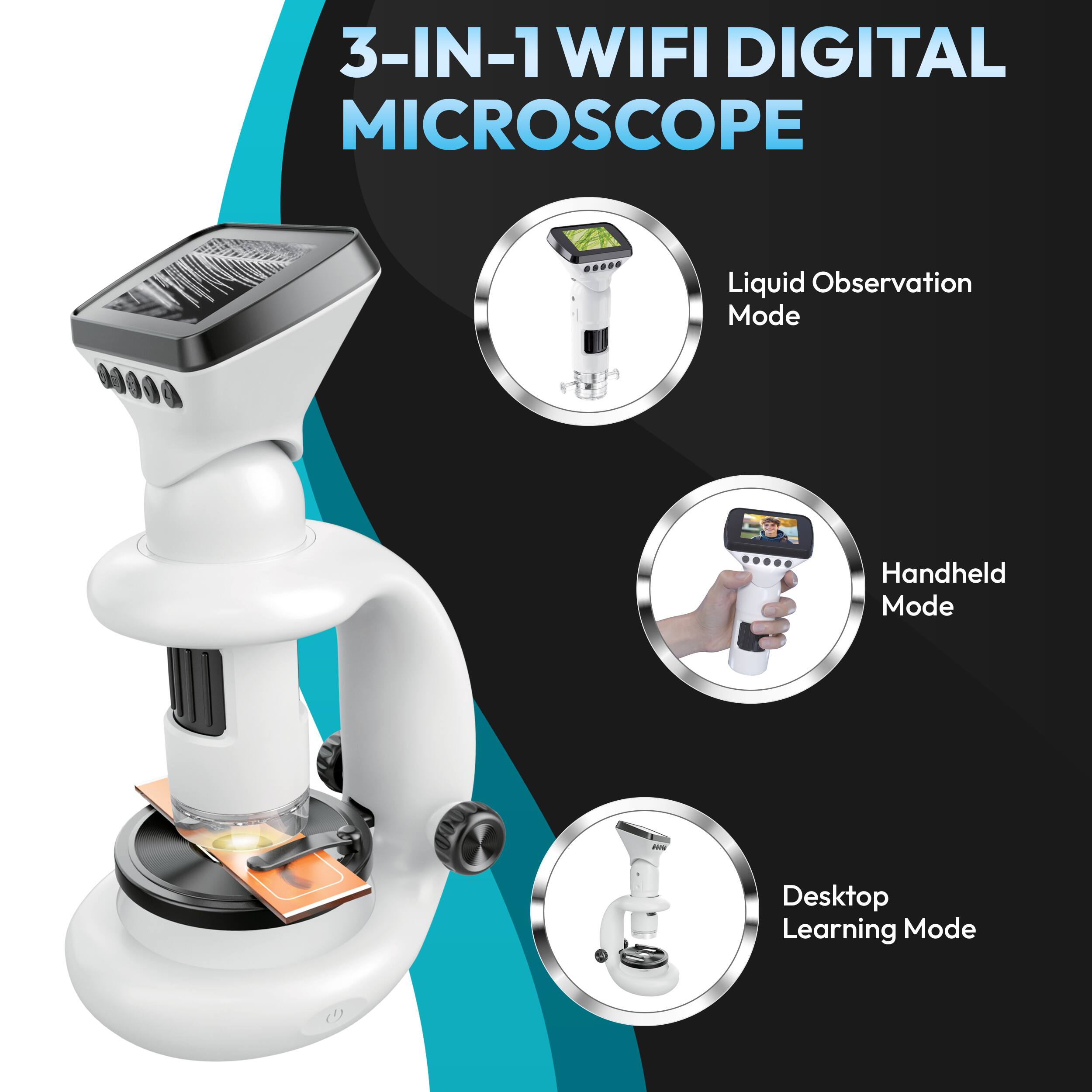 Contixo MS2 WiFi Digital Microscope with LCD Screen, 1000X