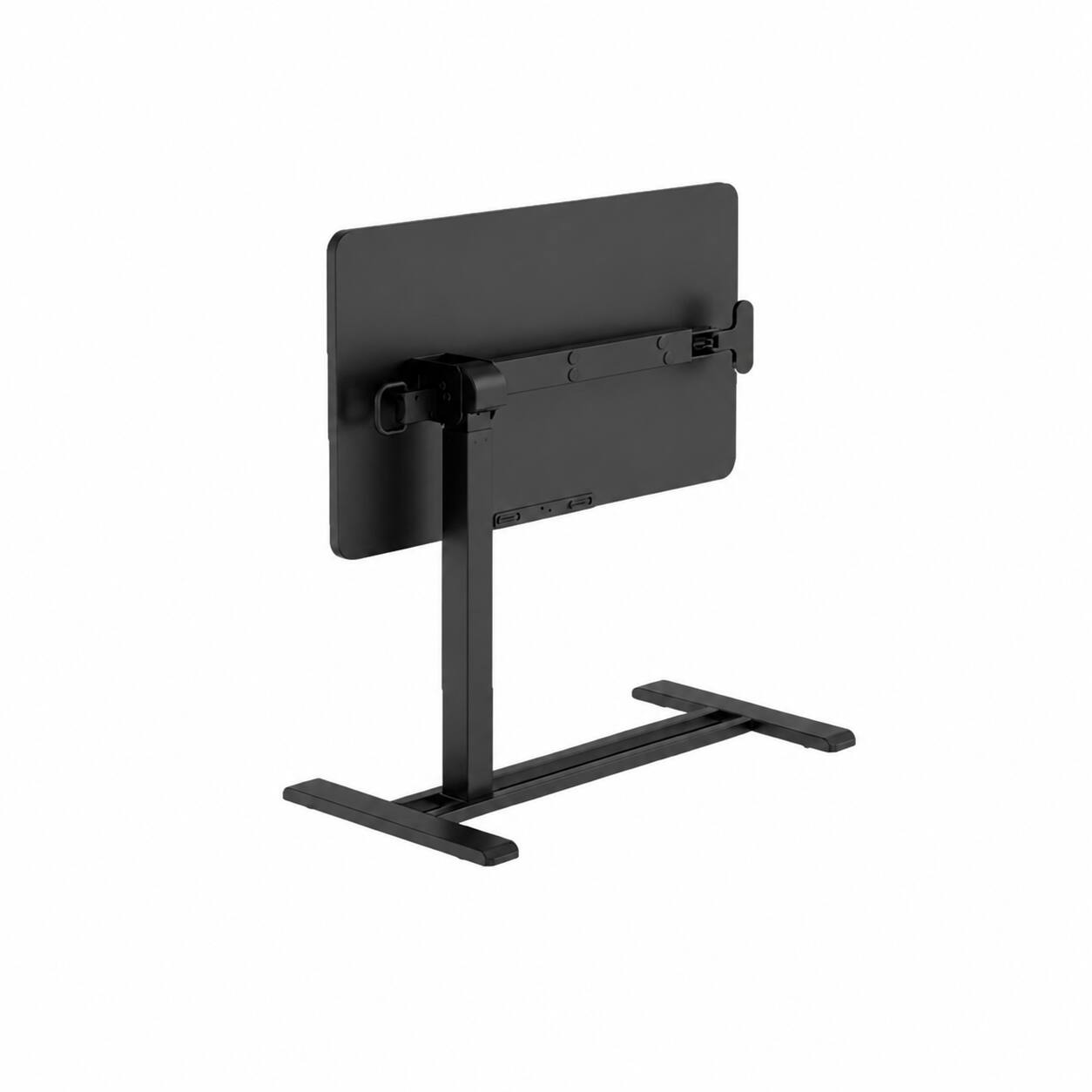 Angle. FlexiSpot - 32 x 18 in H7 Pro Adjustable Height Side Table with Tilting Desktop, Black - Black.