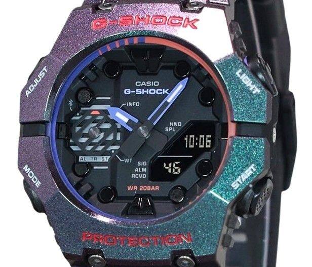 G-SHOCK  
CASIO G-SHOCK  
INFO  
HND  
SPL  
10:06  
WT  
SIG  
ALM  
RCVD  
WR 20BAR  
PROTECTION  

ADJUST  
LIGHT  
MODE  
AL TA ST  
HND  
SPL  
10:06  
WT  
SIG  
ALM  
RCVD  
WR 20BAR  
START