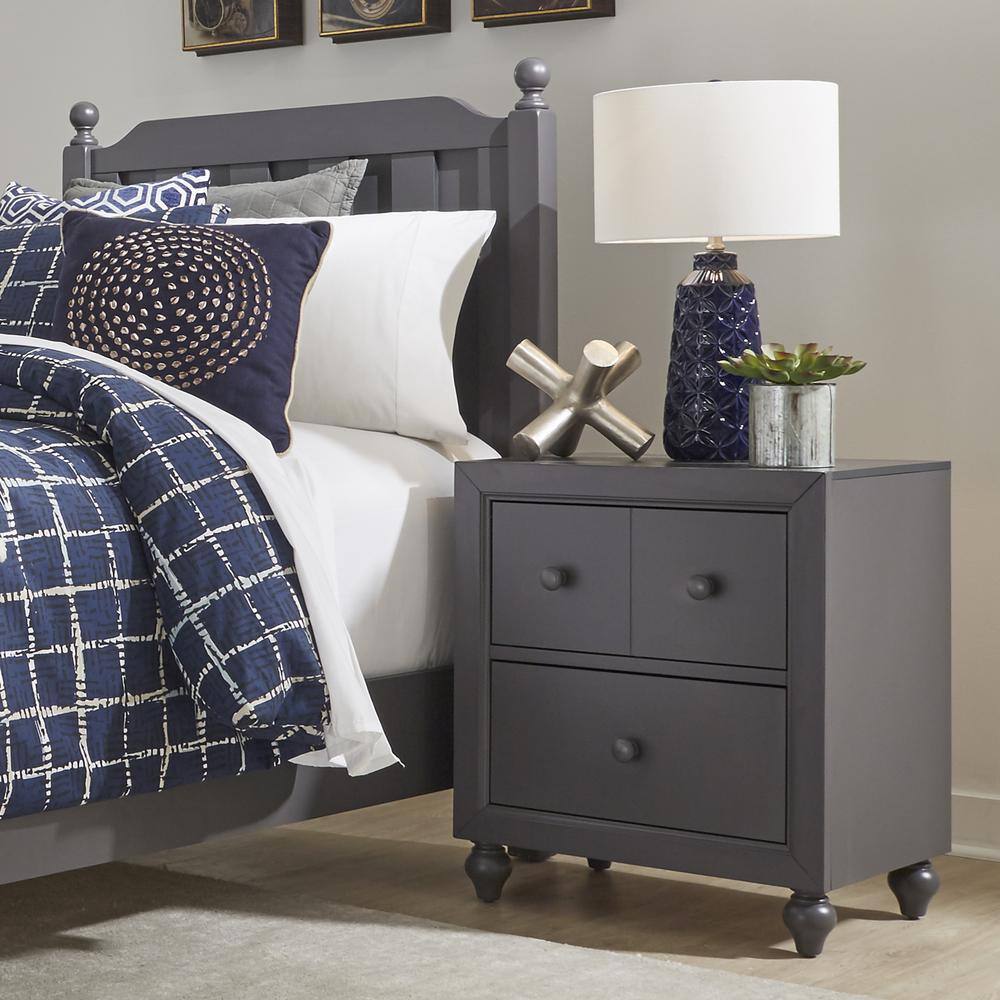 Alt View 1. Liberty Furniture Industries - Cottage View Night Stand in Dark Gray - Gray.