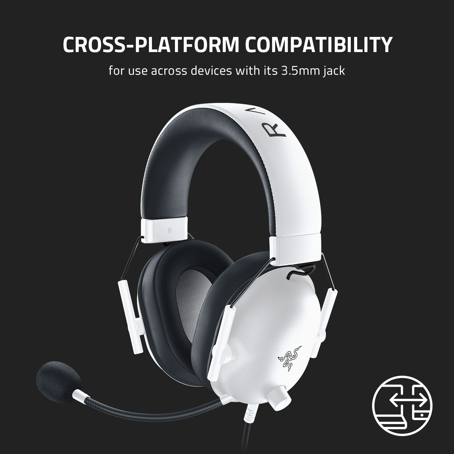 Cross-platform compatibility for use across devices with its 3.5mm jack.