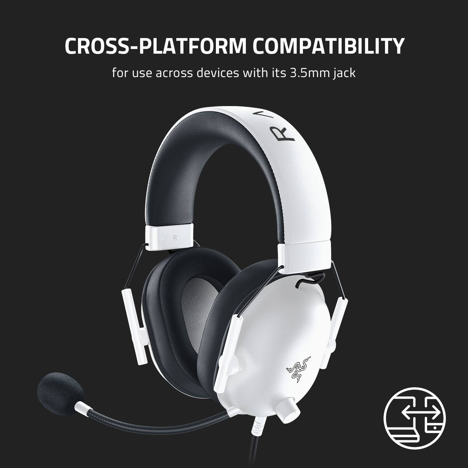 Cross-platform compatibility for use across devices with its 3.5mm jack.