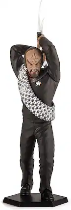 Front. Quantum Mechanix - Star Trek Deep Space Nine Worf Mini Master Figure - Black.