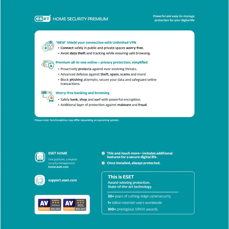 ESET Home Security Premium (5 Device) (1 Year Subscription) Windows ...