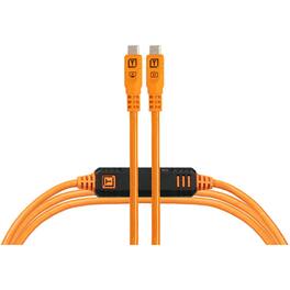 Tether Tools - TetherPro Optima 10G 15' USB-C Straight Cable, Orange
