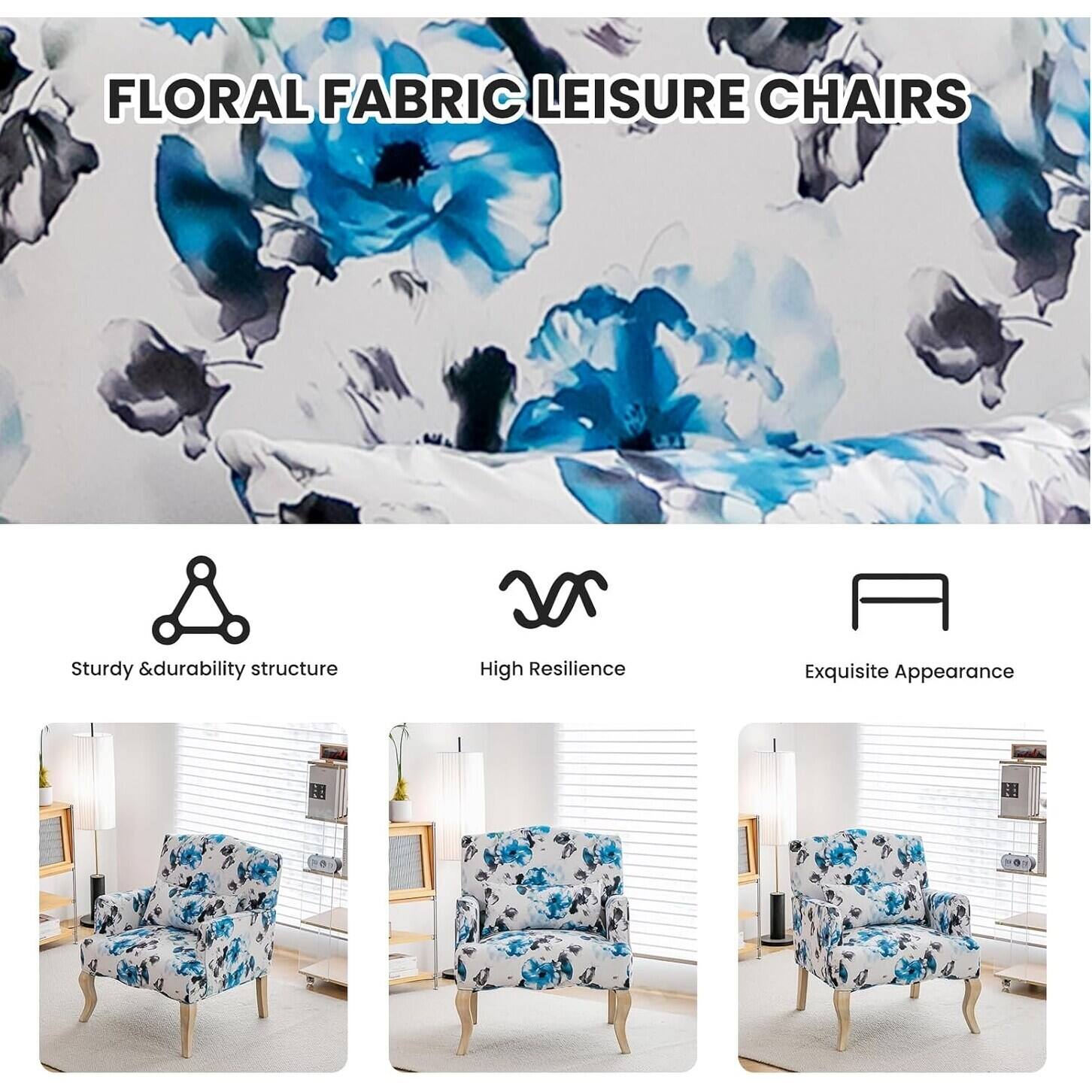 FLORAL FABRIC LEISURE CHAIRS

- Sturdy & durability structure
- High Resilience
- Exquisite Appearance