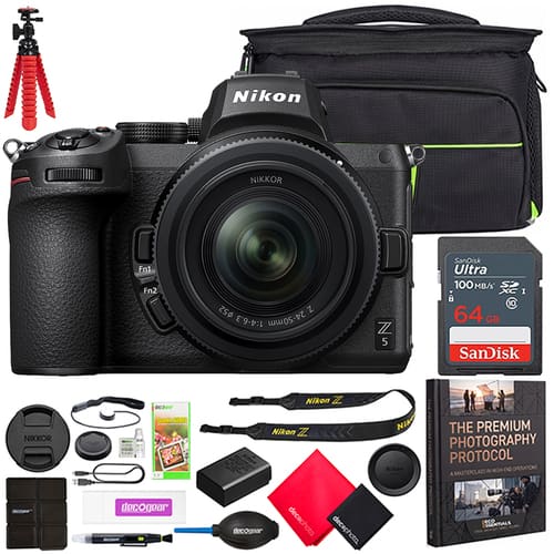 Nikon  
NIKKOR  
Fn1 Fn2  
$52 Z 1:4-6.3 24-50mm  
Z 5  
SanDisk Ultra 100MB/s S&C X 64 GB SanDisk  
NIKKOR  
bebyer decogoar  
Nikon ZZ. Nikon ZZ decoper decaphoto decaphoto.  
NIK THE PREMIUM PHOTOGRAPHY PROTOCOL KCO