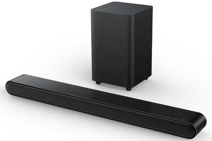 Angle. TCL - 3.1 Ch Soundbar w/ Wireless Subwoofer S4310, 240W, Dolby Audio, DTS Virtual: X, Voice Assistant Input, Full Connectivity - Black.