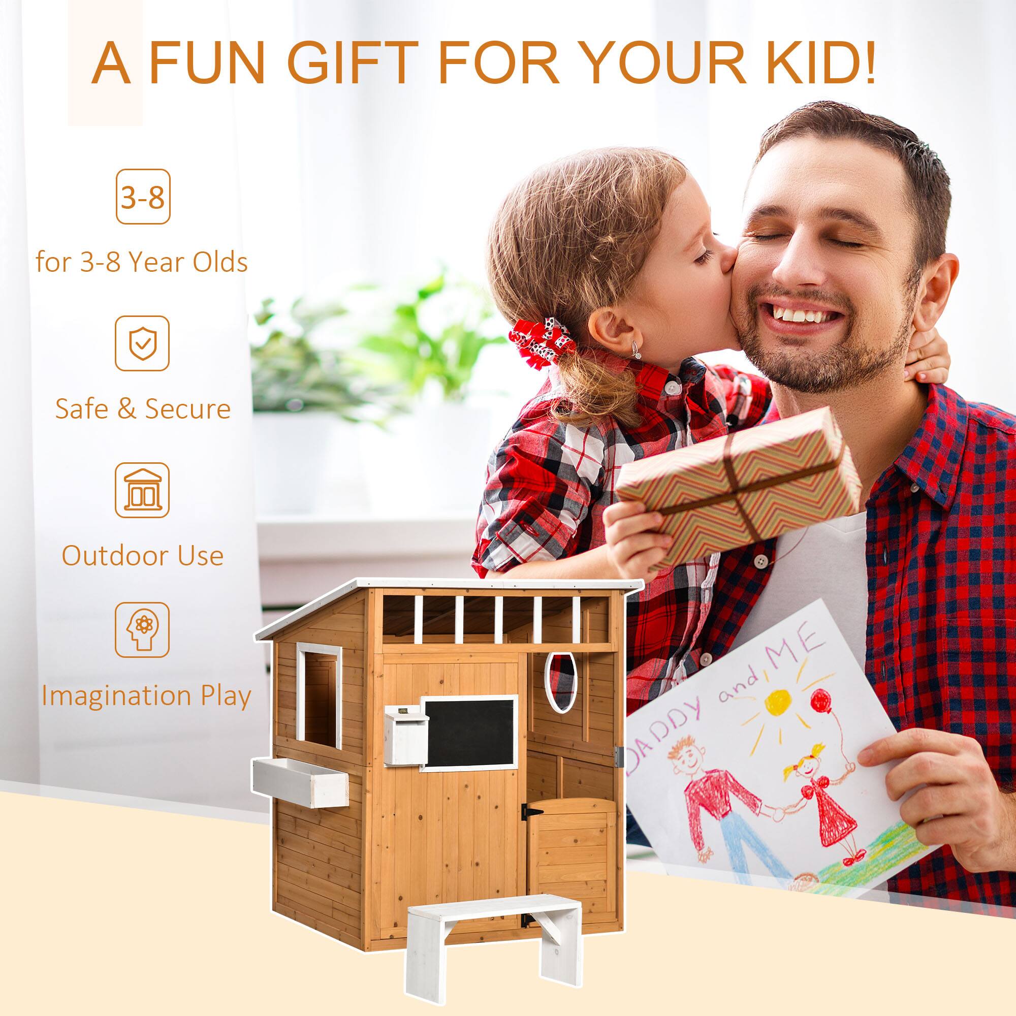 A FUN GIFT FOR YOUR KID!

- 3-8 for 3-8 Year Olds
- Safe & Secure
- Outdoor Use
- Imagination Play

DADDY and ME