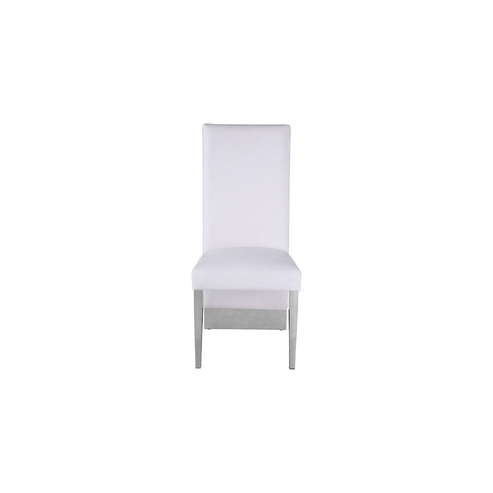 Alt View 3. Meridian Furniture - Porsha White Vegan Leather Dining Chair, Set of 2 - White.