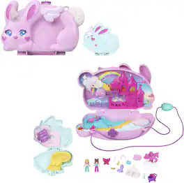 Mattel - Polly Pocket 2-in-1 Bunny Fun Wearable Compact - COLLECTIBLES - Multicolor