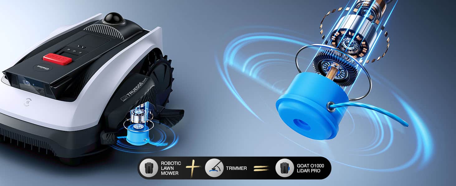 ECOVACS Robotics Goat O1000 LiDAR PRO Robotic Lawn Mower, Wire