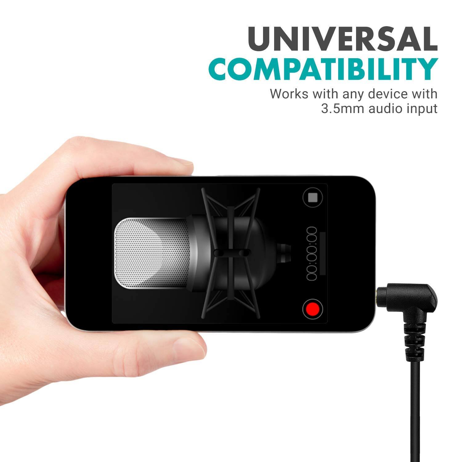 UNIVERSAL COMPATIBILITY  
Works with any device with 3.5mm audio input