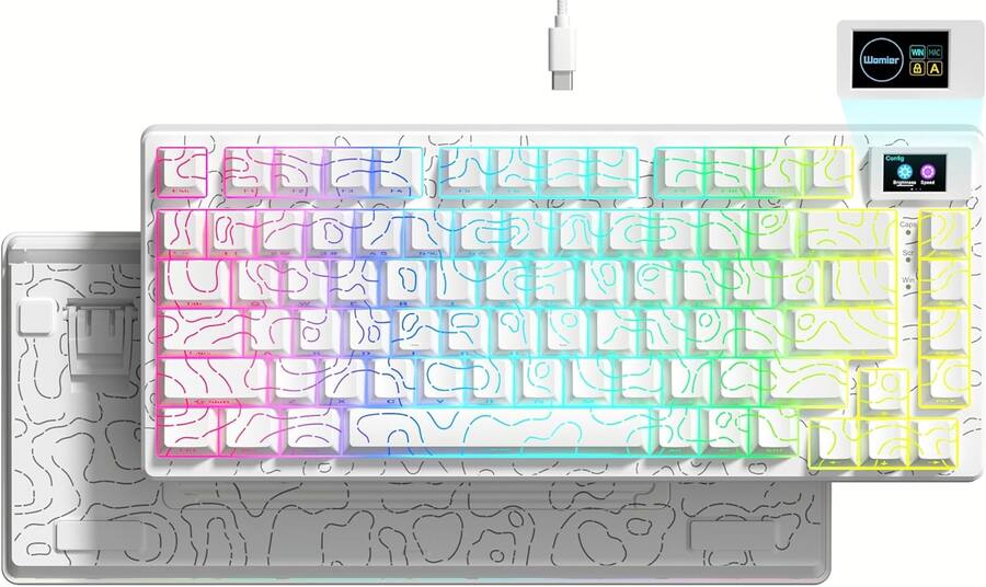 Wm80 Keyboard Womier S K80 75% Wired Mechanical Keyboard with Color Multimedia ...