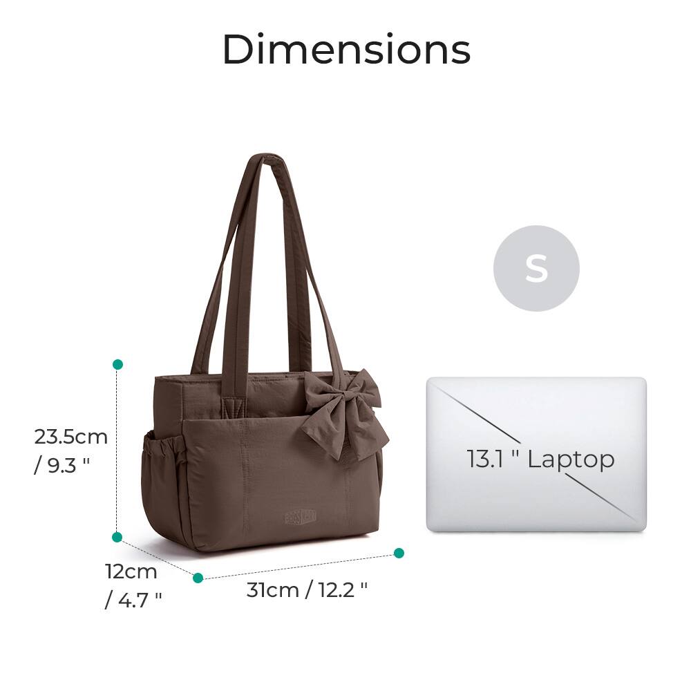 Dimensions S  
23.5cm / 9.3"  
12cm / 4.7"  
31cm / 12.2"  
13.1" Laptop