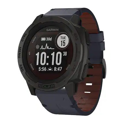 GARMIN
CTRL TUE 15 LIGHT 30d 2 15 + MENU UP 10:10' 38 ABC DOWN 5:56 8:47 BACK SET SOLAR