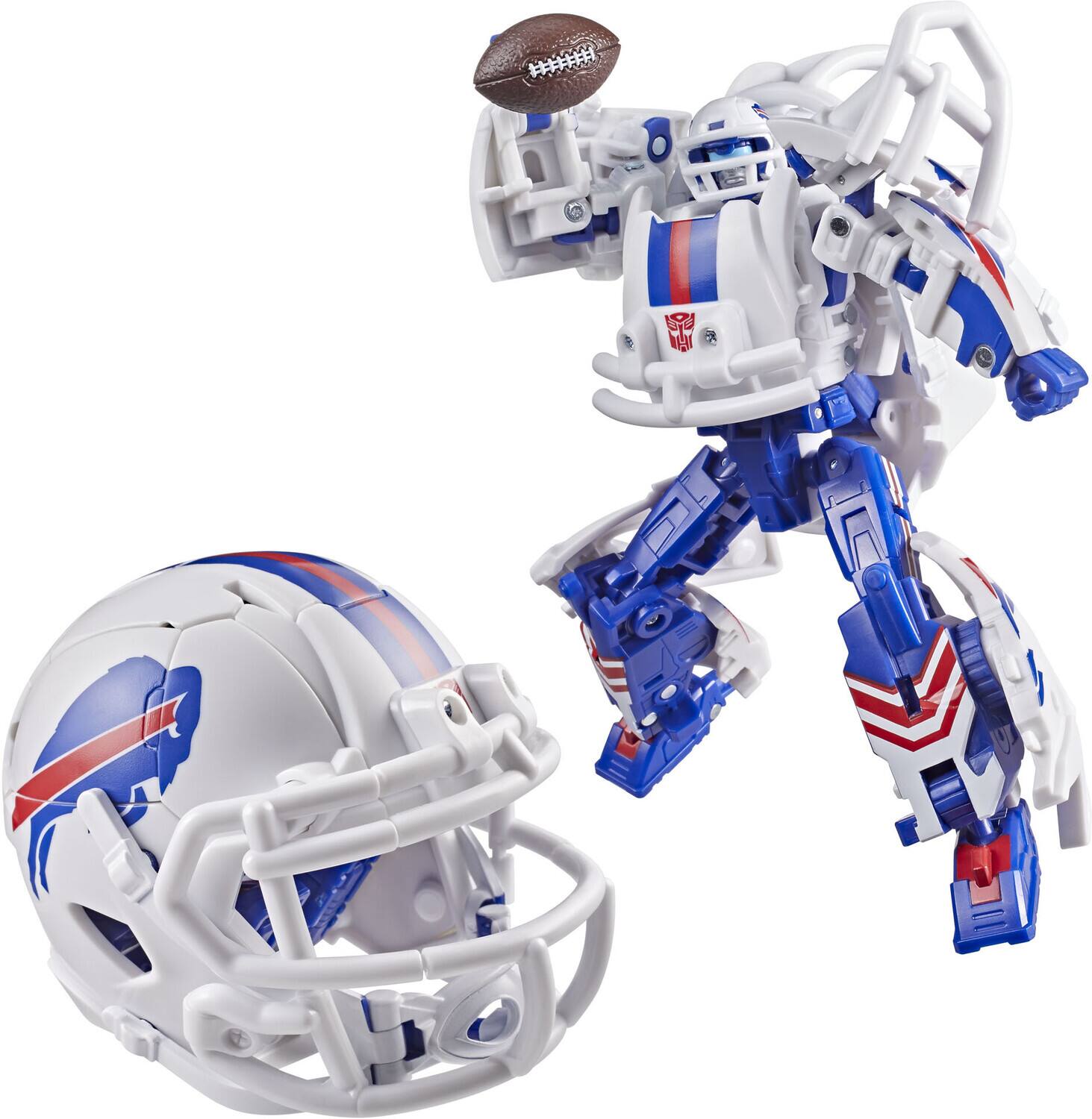 Alt View 1. Hasbro - Transformers x NFL - Buffalo Bills - Blizz-herd Helmet Action Figure   - COLLECTIBLES - Multicolor.