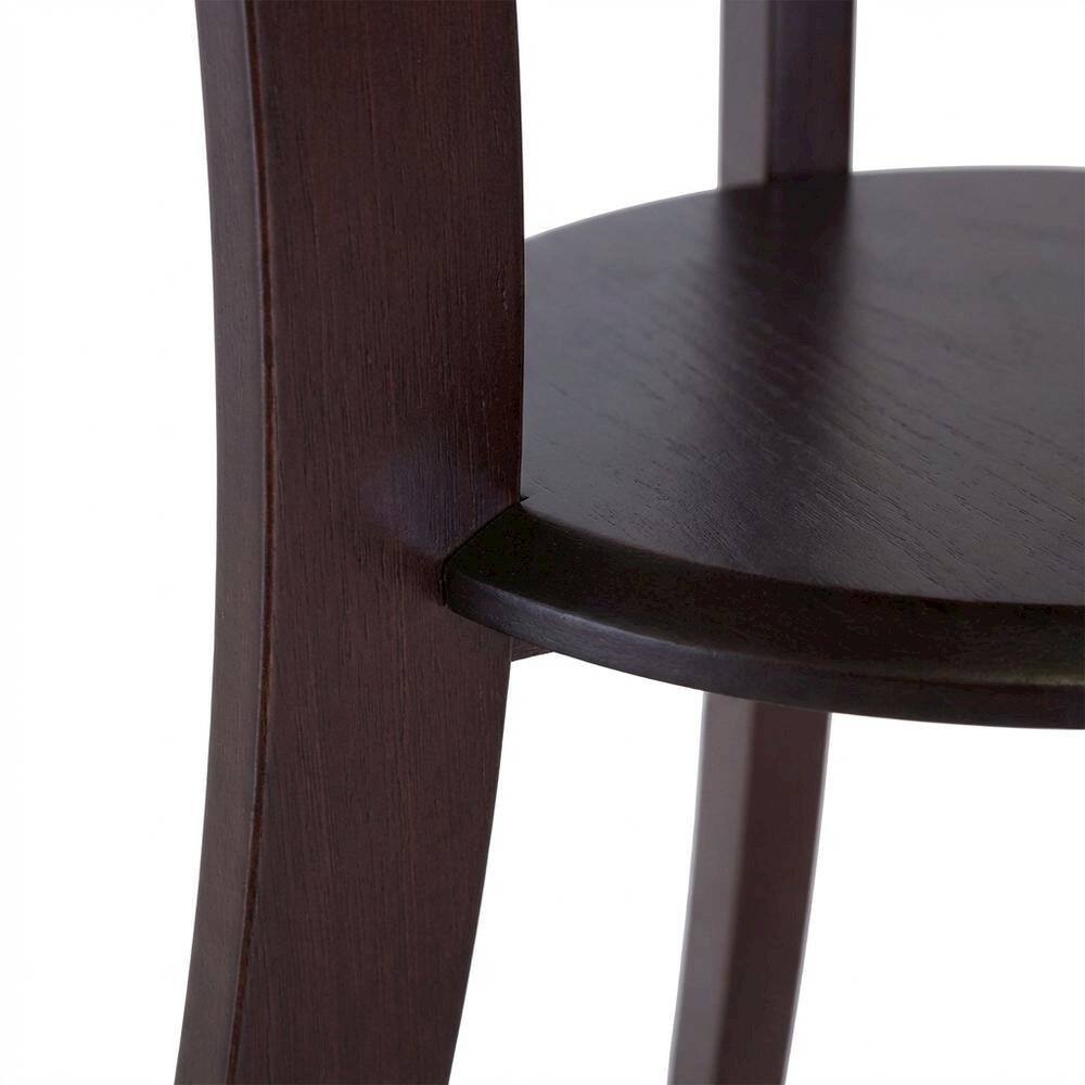 Left. FurniFact - Round Accent Table - Cappuccino.