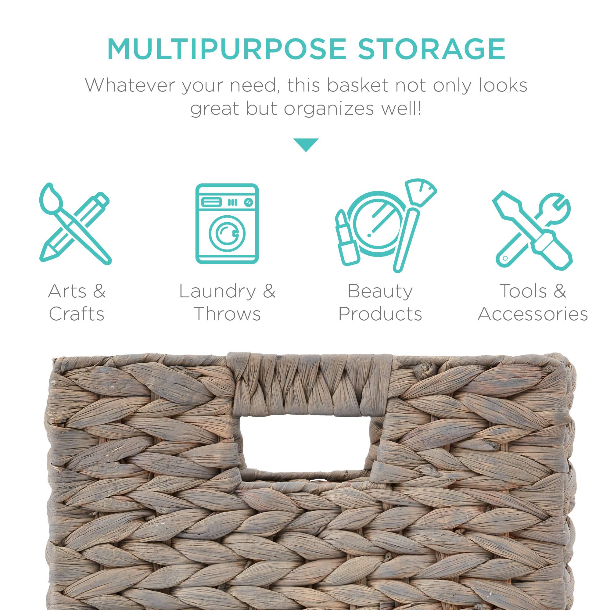 MULTIPURPOSE STORAGE

Whatever your need, this basket not only looks great but organizes well!

- Arts & Crafts
- Laundry & Throws
- Beauty Products
- Tools & Accessories