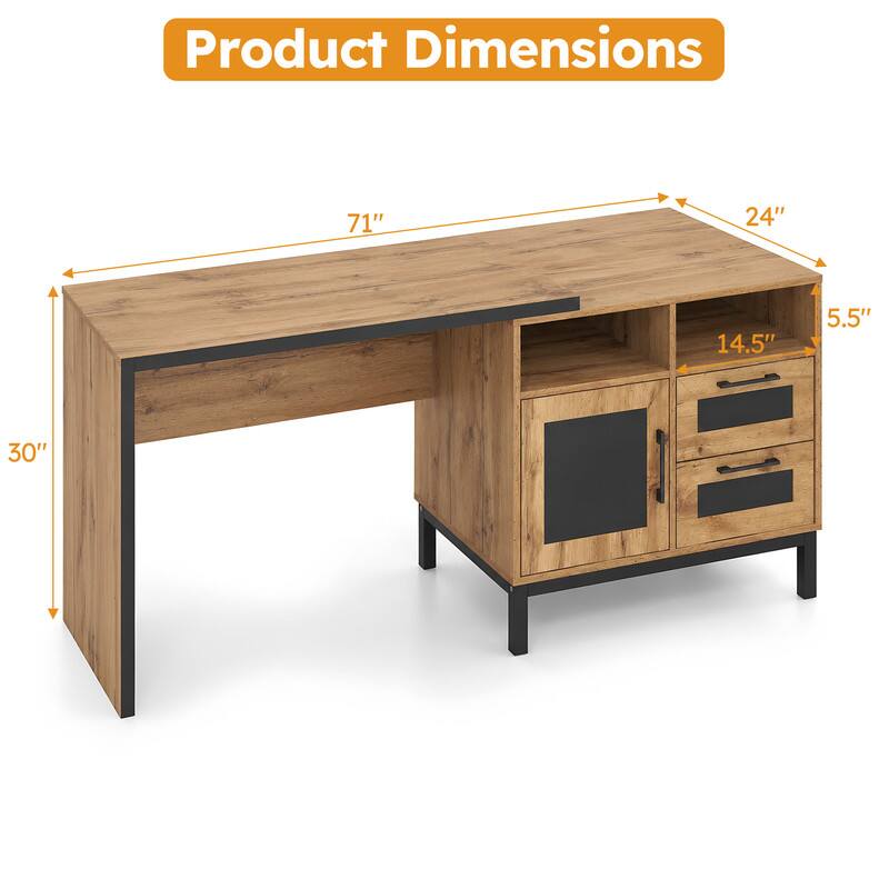 Product Dimensions: 71" x 24" x 14.5" x 5.5" x 30"