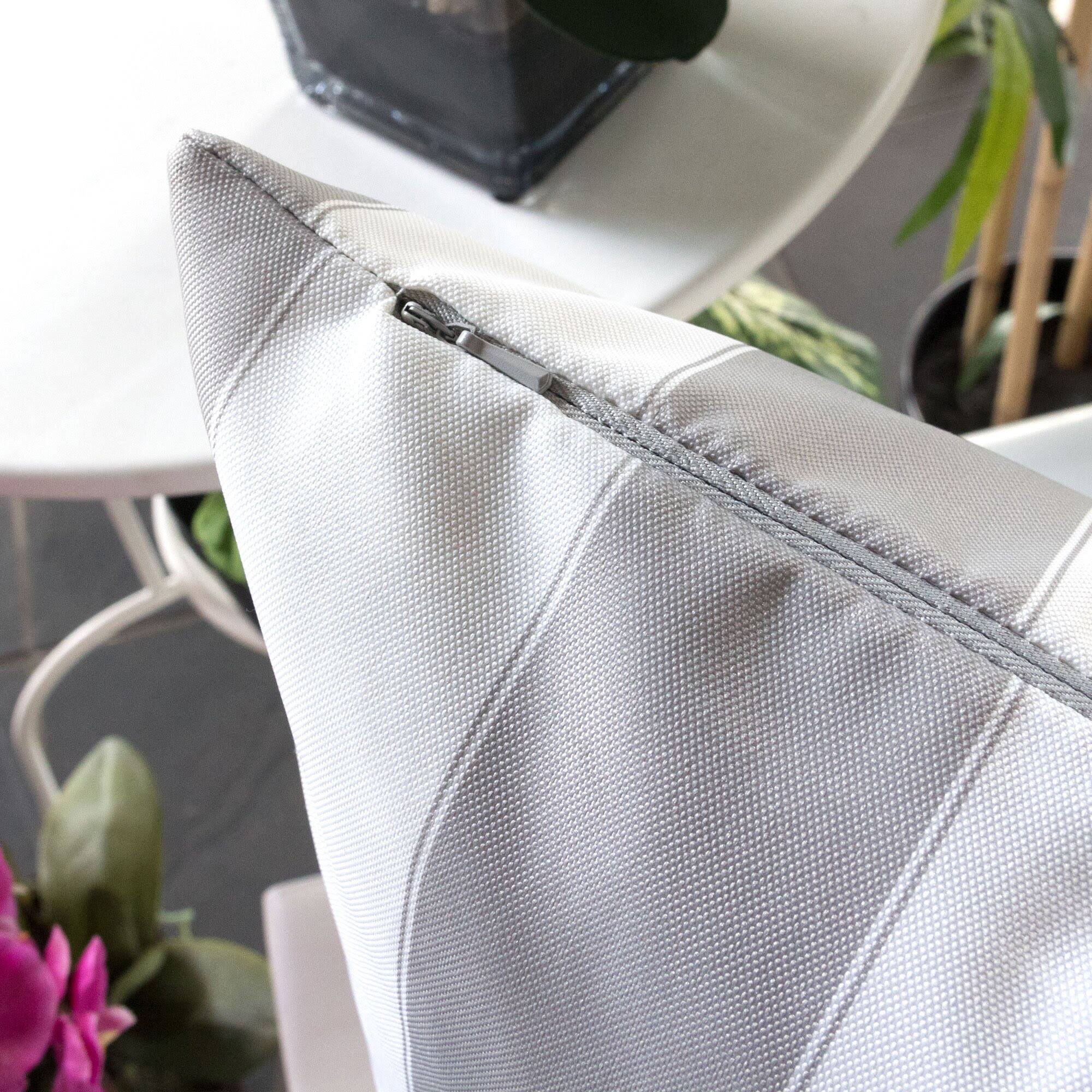 Alt View 1. TinyHomie - Horizon Stripe Pillow Outdoor Indoor - White.