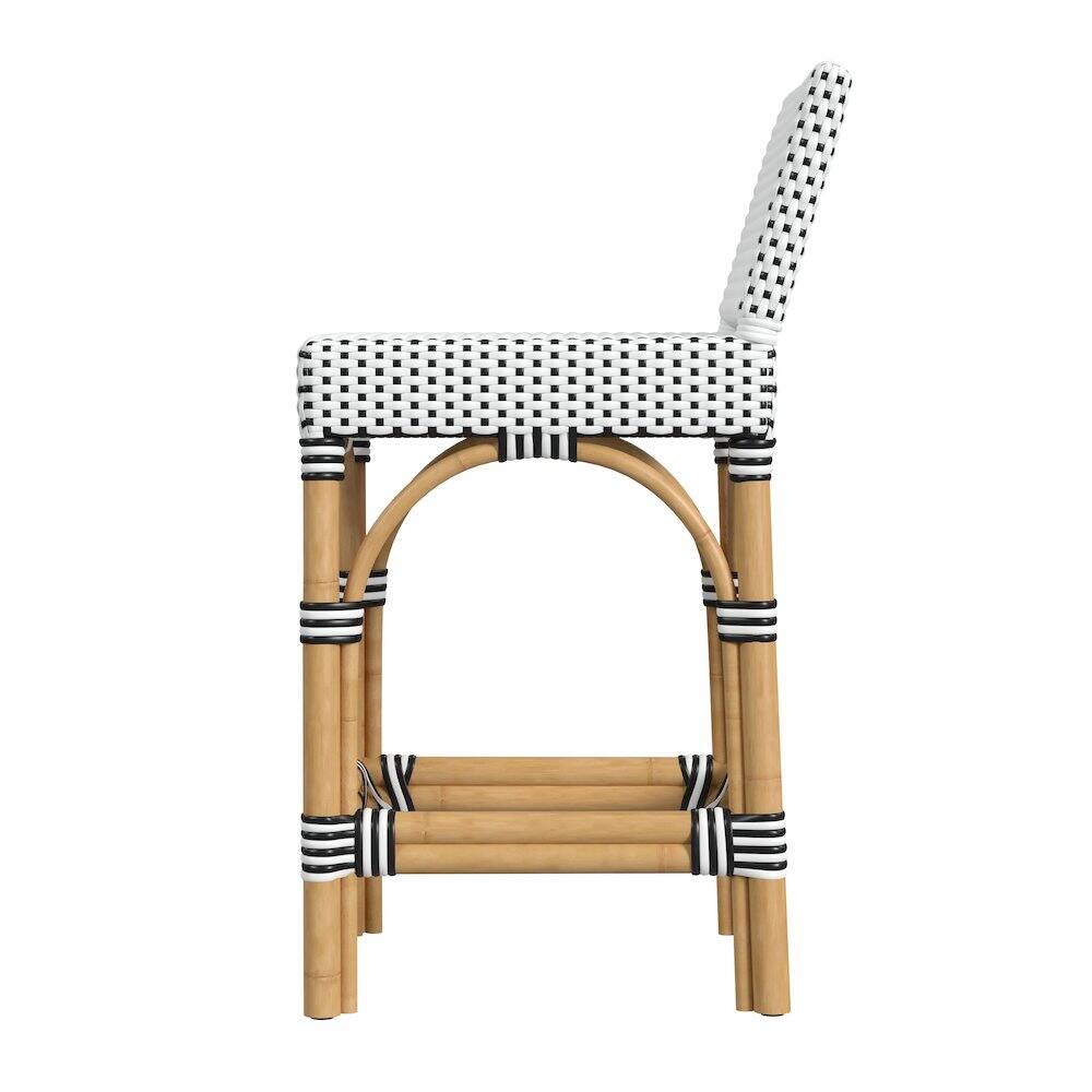 Left. Butler Specialty - Amalfi 24.5 in. Seat Height Outdoor Counter Stool - Black And White.