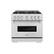 Front. ZLINE - ZLINE 36 in. Classic Dual Fuel Satin Steel Stainless Range w/ 6 Burners & Convection Oven (CDRS-36) - Stainless Steel.