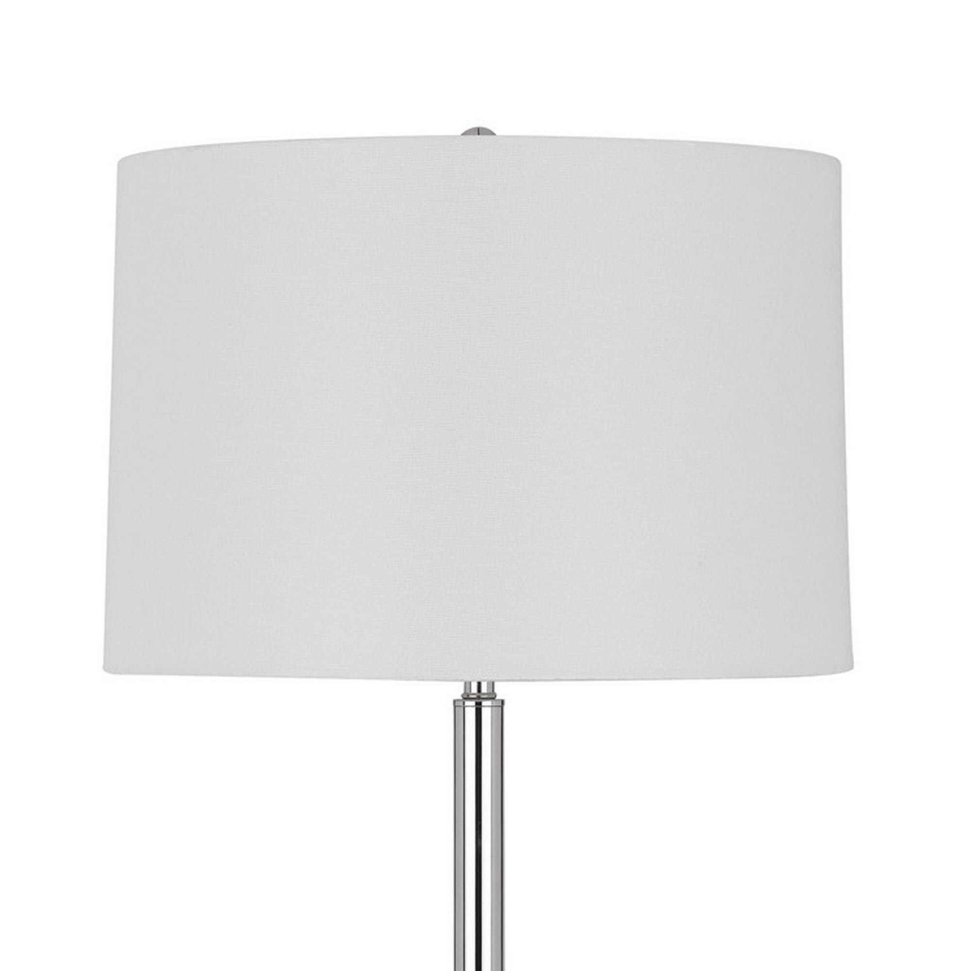 Angle. Manhattan Lane - Charlie 61 Inch Modern Floor Lamp, Wood Table, 1 USB.