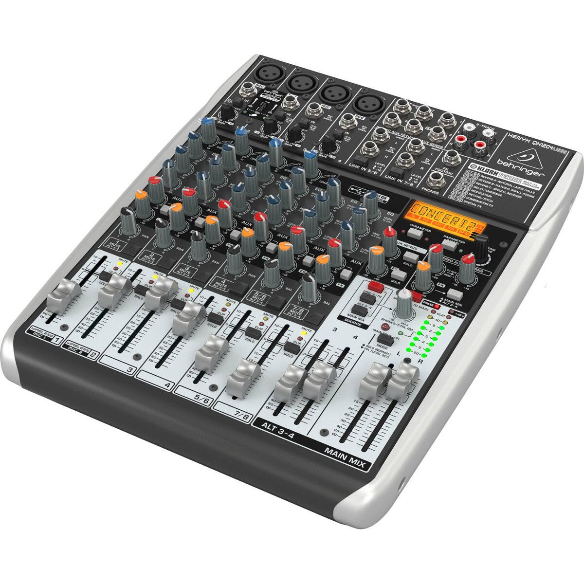 M S AUX POE AUX M ALIK A ALIK LA -A 7E HEAN NANOA CH1204 LANE LEVEL da I B s FOW - RIBRH behringer LTEL - LINE IN A 3/ S - Paors BC - ewe - E CONCERT E poer ALIX -C UT 3 MUTE -E ISRMAL - 4 5/6 7/8 ALT 3-4 - MAIN MIX