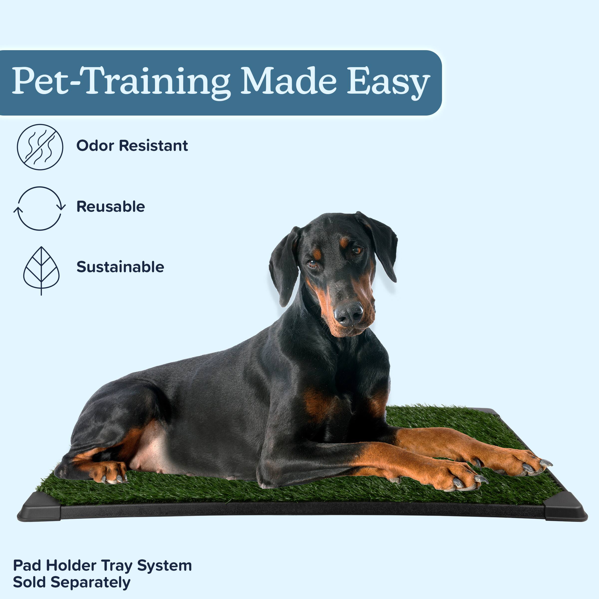 Pet-Training Made Easy

- Odor Resistant
- Reusable
- Sustainable

Pad Holder Tray System Sold Separately
