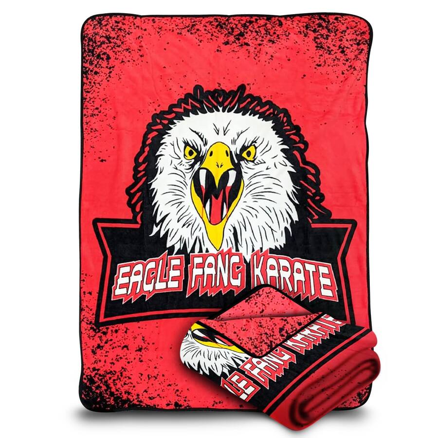 Bazillion Dreams Cobra Kai Fang Pattern Fleece Throw Blanket, Measures ...