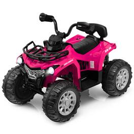 Costway - 12V Kids Ride On ATV Electric 4-Wheeler Quad 2 Speeds with Mp3 & Headlights - Pink