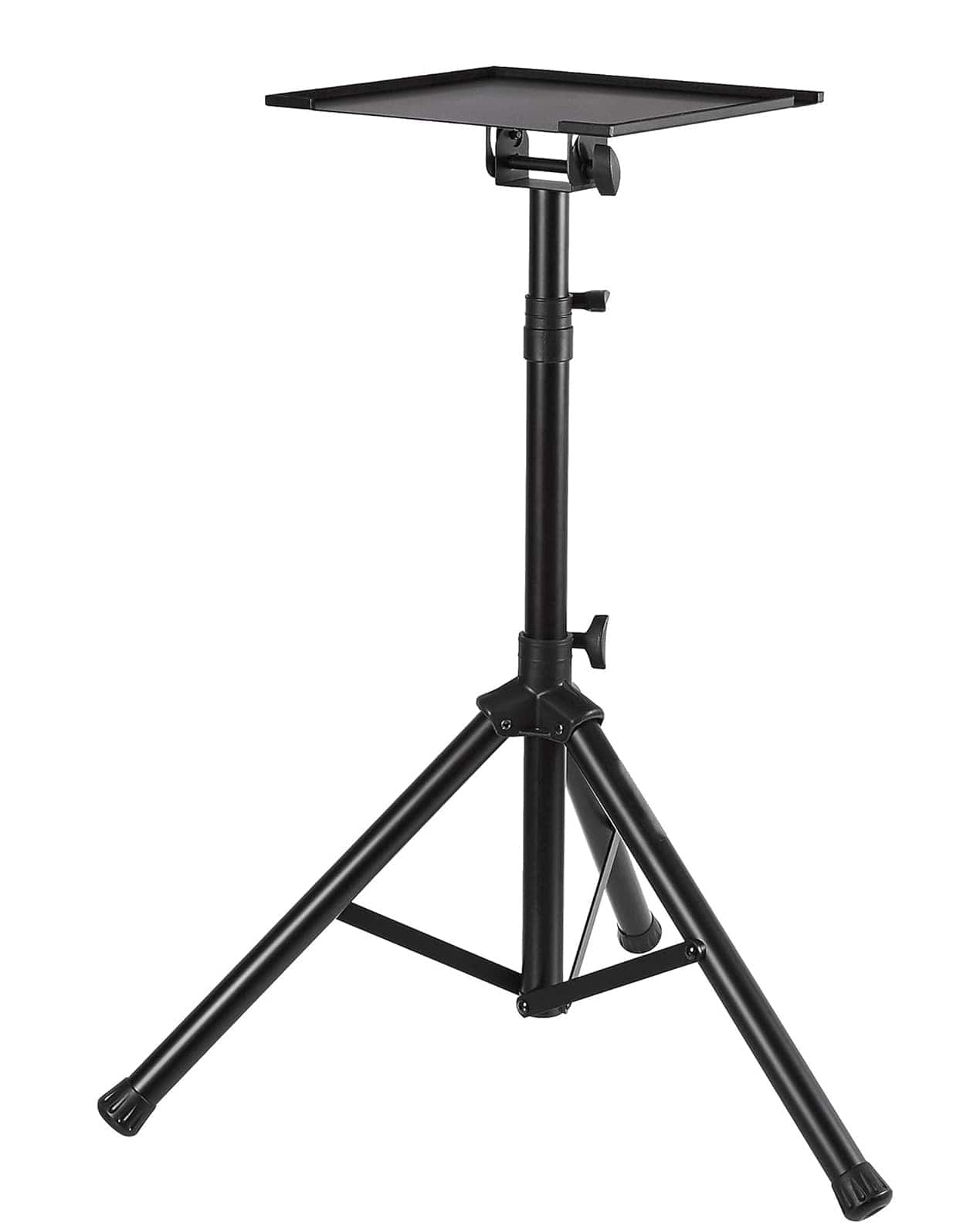 FINEAK - Height Adjustable Portable Tripod Stand - Multi-Purpose for DJ Music Projector Mixer Laptop - Black