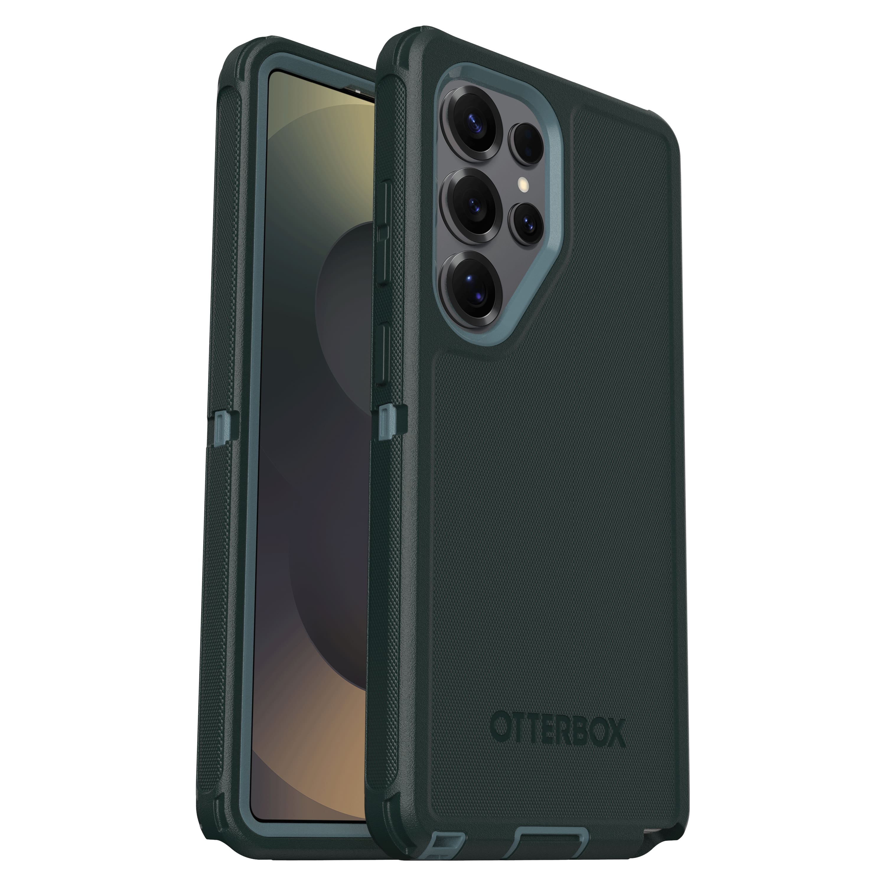 Front. OtterBox - Defender Series Pro Hard Shell for Samsung Galaxy S25 Ultra - Green.