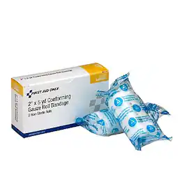 First Aid Only - 2" 1 Ply Conforming Gauze Roll Bandage, 2/Box (B204) - White