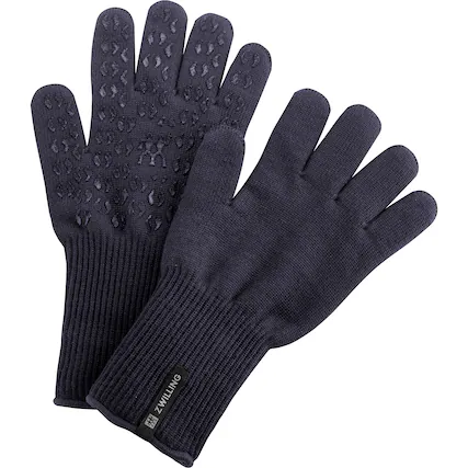 Front. ZWILLING - ZWILLING BBQ+ Heat Resistant Protection Grill Gloves - Charcoal.