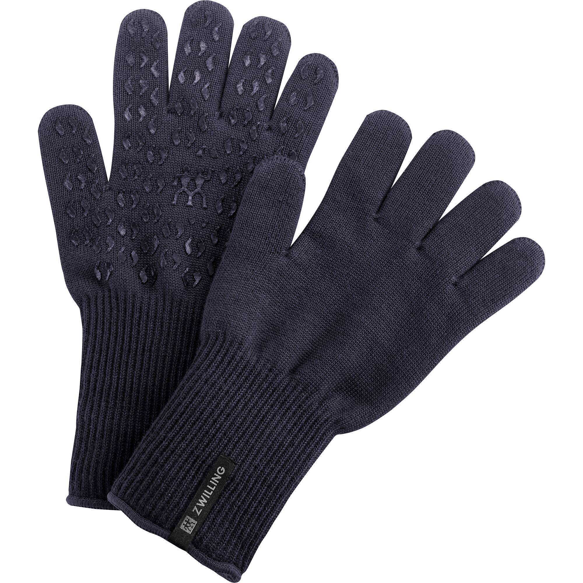 Front. ZWILLING - ZWILLING BBQ+ Heat Resistant Protection Grill Gloves - Charcoal.